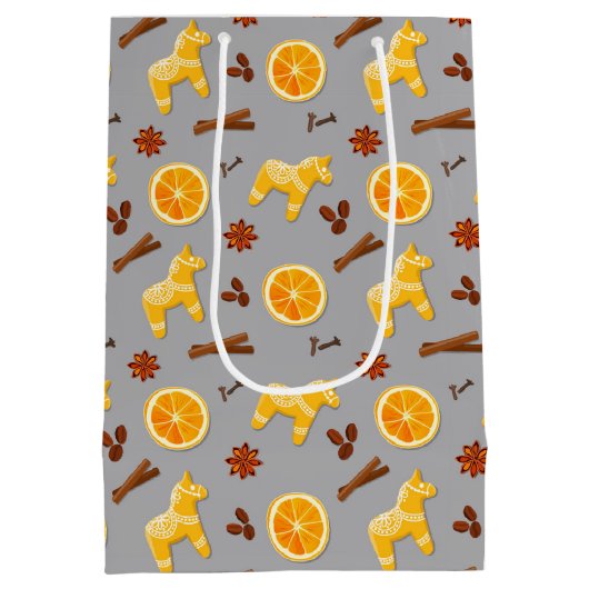 Maßgeschneiderte Papiertüte mit Lebkuchen Mittlere Geschenktüte (Rückseite)