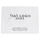 Maßgeschneiderte Papiertüte mit Logo - kein Minimu Große Geschenktüte (Vorderseite)