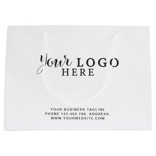 Maßgeschneiderte Papiertüte mit Logo - kein Minimu Große Geschenktüte (Vorderseite)