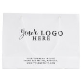 Maßgeschneiderte Papiertüte mit Logo - kein Minimu Große Geschenktüte (Rückseite)