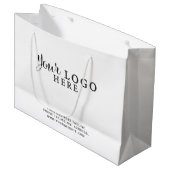 Maßgeschneiderte Papiertüte mit Logo - kein Minimu Große Geschenktüte (Vorderseite Schrägansicht)