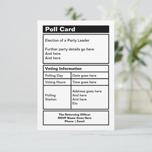 Maßgeschneiderte Party Einladung (Stehend Vorderseite)