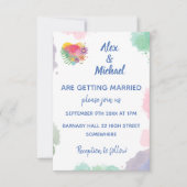 Maßgeschneiderte Pastel-Liebe Einladung (Vorderseite)