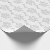 Maßgeschneiderte Paw Prints und Knochen Geschenkpapier (Ecke)