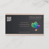 Maßgeschneiderte Peach Elegante Business Cards 6 Visitenkarte (Vorderseite)