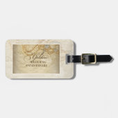 Maßgeschneiderte Perlen zum 50. Hochzeitstag Gepäckanhänger (Vorderseite horizontal)
