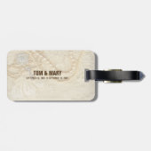 Maßgeschneiderte Perlen zum 50. Hochzeitstag Gepäckanhänger (Rückseite horizontal)