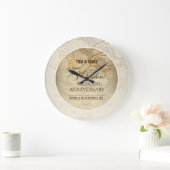 Maßgeschneiderte Perlen zum 50. Hochzeitstag Große Wanduhr (Zuhause)