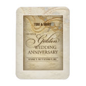 Maßgeschneiderte Perlen zum 50. Hochzeitstag Magnet (Vertikal)