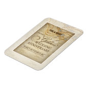 Maßgeschneiderte Perlen zum 50. Hochzeitstag Magnet (Linke Seite)