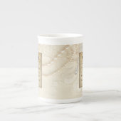 Maßgeschneiderte Perlen zum 50. Hochzeitstag Porzellantasse (Vorderseite)