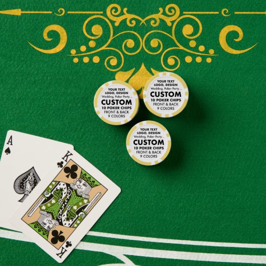 Maßgeschneiderte personalisiert-Gelb-Poker-Chips ( Pokerchips (Pokertisch (Stapel))