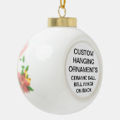 Maßgeschneiderte Personalisierte BELL Keramik Ball Kugel-Ornament (Links)