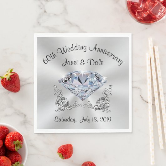 Maßgeschneiderte Personalisierte Diamant Napkins Serviette (Beispiel)