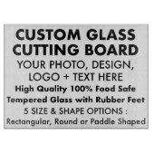Maßgeschneiderte Personalisierte Glasschneidplatte Schneidebrett (Vorderseite)