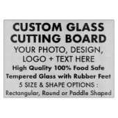Maßgeschneiderte Personalisierte Glasschneidplatte Schneidebrett (Vorderseite)