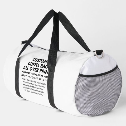 Maßgeschneiderte personalisierte Großformattasche  Duffle Bag (Rechte Ecke)