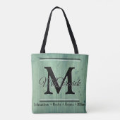 Maßgeschneiderte Personalisierte Leinwand Tasche (Rückseite)