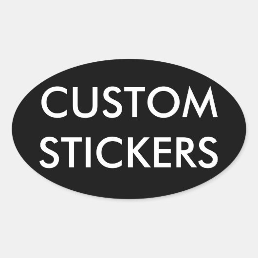 Maßgeschneiderte Personalisierte Oval Stickers Bla (Vorderseite)