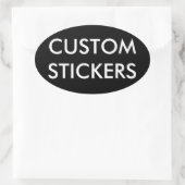 Maßgeschneiderte Personalisierte Oval Stickers Bla (Tasche)