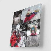 Maßgeschneiderte personalisierte Patches quadriere Quadratische Wanduhr (Winkel)