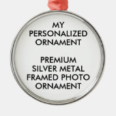 Maßgeschneiderte Personalisierte PREMIUM FOTO ORNA Ornament Aus Metall (Vorne)