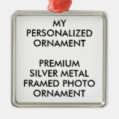 Maßgeschneiderte Personalisierte PREMIUM FOTO ORNA Ornament Aus Metall (Vorne)