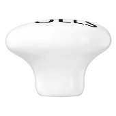 Maßgeschneiderte Personalisierte Schubladenverklei Keramikknauf (Seitenansicht)