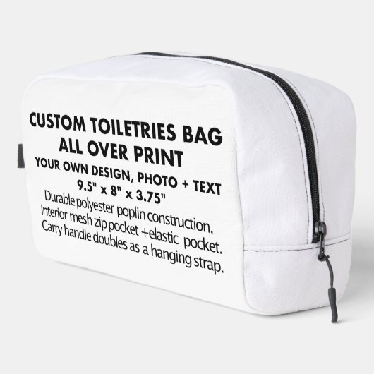 Maßgeschneiderte personalisierte Toilettenverpacku Waschbeutel (Rechte Ecke)