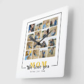 Maßgeschneiderte Personalisierte Wir Liebe Sie Mam Quadratische Wanduhr (Winkel)