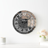 Maßgeschneiderte personalisierte Zierpatronen Große Wanduhr (Zuhause)
