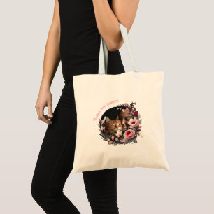 Maßgeschneiderte Pet Lover Tasche mit Blumenrahmen