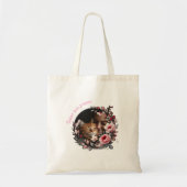 Maßgeschneiderte Pet Lover Tasche mit Blumenrahmen (Vorne)