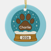 Maßgeschneiderte Pet Print Snow Globe Ornament (Vorne)
