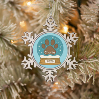 Maßgeschneiderte Pet Print Snow Globe Ornament