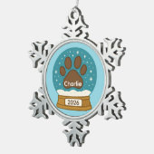 Maßgeschneiderte Pet Print Snow Globe Ornament (Rechts)