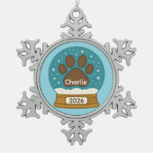 Maßgeschneiderte Pet Print Snow Globe Ornament (Vorderseite)