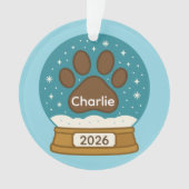Maßgeschneiderte Pet Print Snow Globe Ornament (Vorderseite)