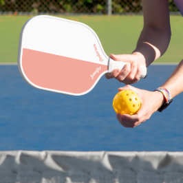 Maßgeschneiderte Pfirsichfarben und Weiß Pickleball Schläger