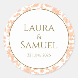 Maßgeschneiderte Pfirsichkleber Runder Aufkleber