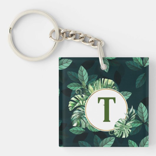Maßgeschneiderte Pflanze-Blatt-Zuhause oder Autosc Schlüsselanhänger (Vorderseite)