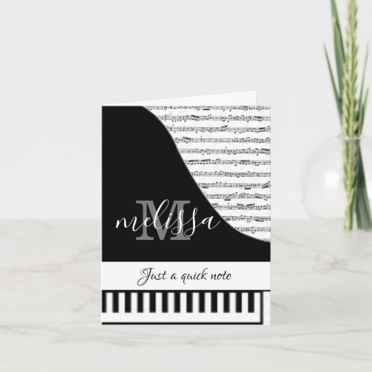 Maßgeschneiderte Pianokarte Karte (Vorderseite)