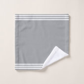 Maßgeschneiderte Pinguine & Drei Streifen auf leic Badhandtuch Set (Waschlappen)