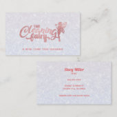 Maßgeschneiderte Pink & White Reinigungskarten Visitenkarte (Vorne/Hinten)