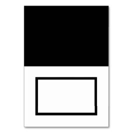 Maßgeschneiderte Platzkarte für Schwarz-Weiß-Zenti Tischnummer