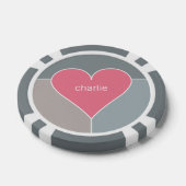 Maßgeschneiderte Poker-Chips für Herzmuster Pokerchips (Einzeln)