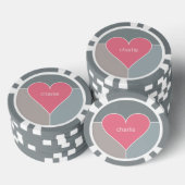 Maßgeschneiderte Poker-Chips für Herzmuster Pokerchips (Stapel)