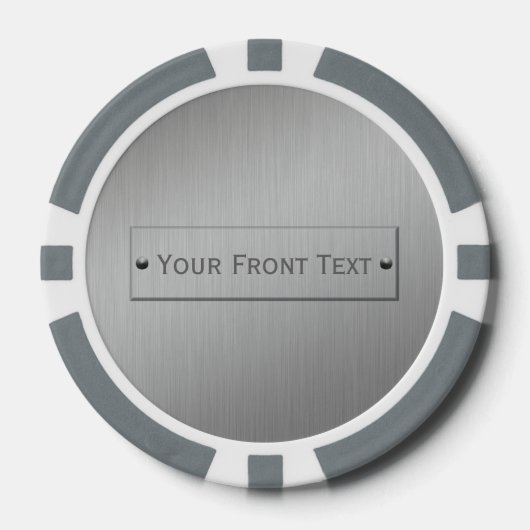 Maßgeschneiderte Poker-Chips von Metal Look Pokerchips (Vorderseite)