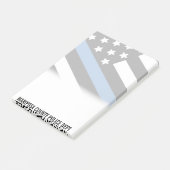 Maßgeschneiderte Polizeiabteilung Name Thin Blue L Post-it Klebezettel (angewinkelt)