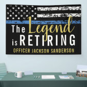 Maßgeschneiderte Polizeiretirement Thin Blue Line Banner (Messe)